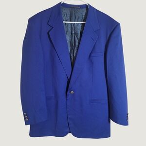 Versace Classic V2 Single Button Blue Suit Blazer Jacket Italian Wool EU 54